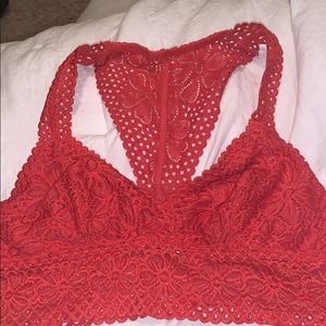 aerie red bralette